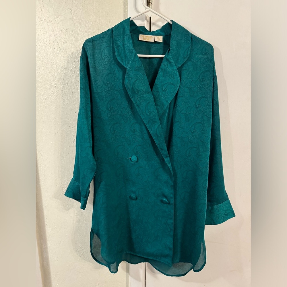Vintage Victoria secret‎ nightgown green small